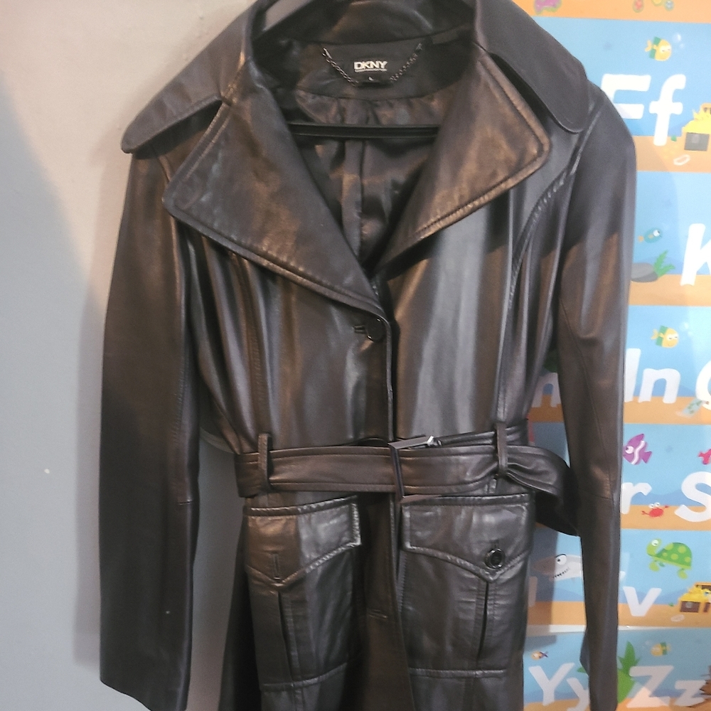 Black leather jacket